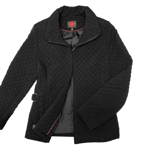 Women's Gallery Side-Tab Quilted Jacket  Black PS - Picture 1 of 7
